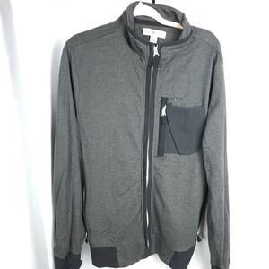 NWOT‎ Five Four Club Gray Full Zip Mock Neck Sweater Men XL Long Sleeve